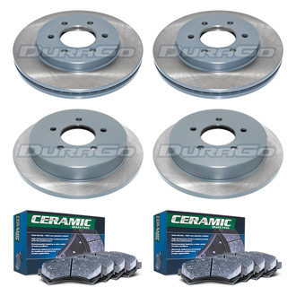 DuraGo® - Titanium Series Plain Front and Rear Brake Kit with Ceramic Pads