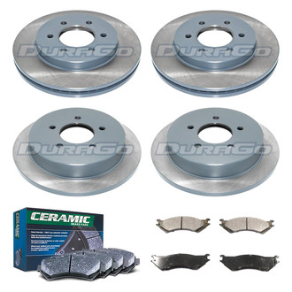 DuraGo® - Titanium Series Plain Front and Rear Brake Kit with Ceramic Pads