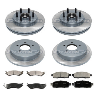 DuraGo® - Titanium Series Plain Front and Rear Brake Kit with Ceramic Pads
