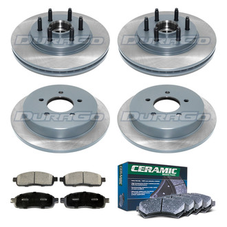 DuraGo® - Titanium Series Plain Front and Rear Brake Kit with Ceramic Pads