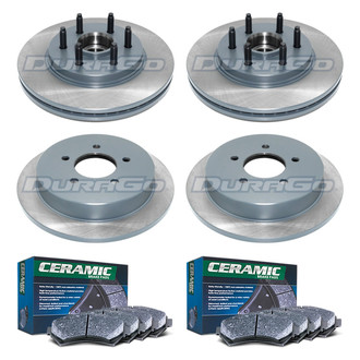 DuraGo® - Titanium Series Plain Front and Rear Brake Kit with Ceramic Pads