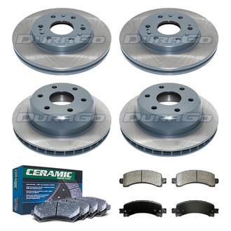 DuraGo® - Titanium Series Plain Front and Rear Brake Kit with Ceramic Pads