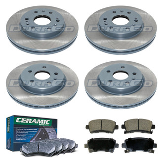 DuraGo® - Titanium Series Plain Front and Rear Brake Kit with Ceramic Pads
