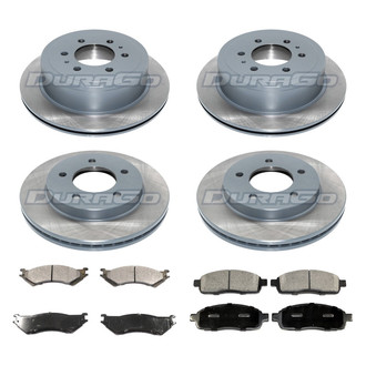 DuraGo® - Titanium Series Plain Front and Rear Brake Kit with Ceramic Pads