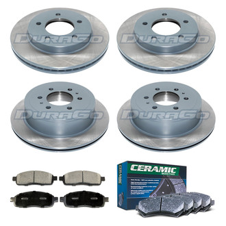 DuraGo® - Titanium Series Plain Front and Rear Brake Kit with Ceramic Pads