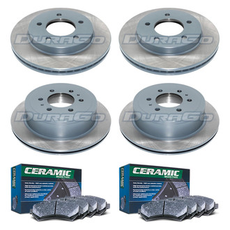 DuraGo® - Titanium Series Plain Front and Rear Brake Kit with Ceramic Pads