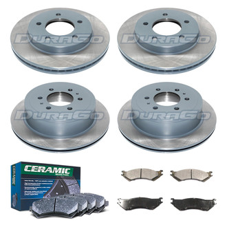 DuraGo® - Titanium Series Plain Front and Rear Brake Kit with Ceramic Pads