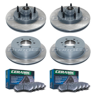 DuraGo® - Titanium Series Plain Front and Rear Brake Kit with Ceramic Pads