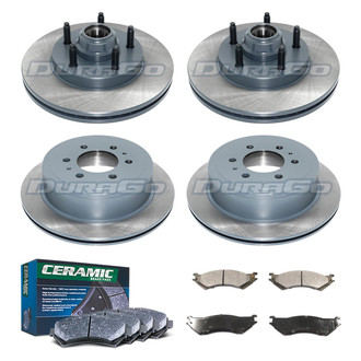 DuraGo® - Titanium Series Plain Front and Rear Brake Kit with Ceramic Pads