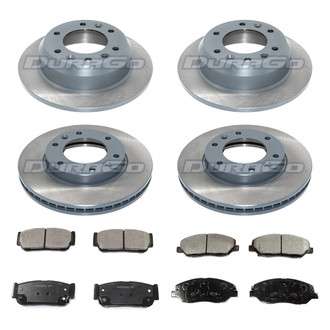 DuraGo® - Titanium Series Plain Front and Rear Brake Kit with Ceramic Pads
