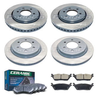 DuraGo® - Titanium Series 1-Piece Plain Brake Kit with Ceramic Brake Pads