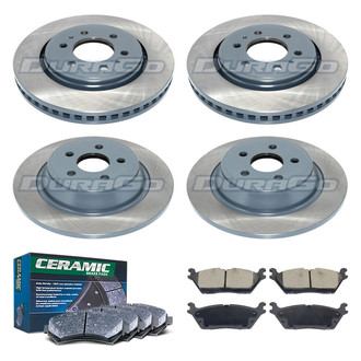 DuraGo® - Titanium Series Plain Front and Rear Brake Kit with Ceramic Pads