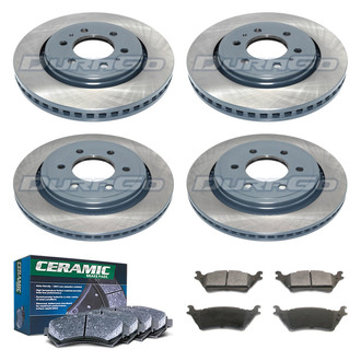 DuraGo® - Titanium Series Plain Front and Rear Brake Kit with Ceramic Pads