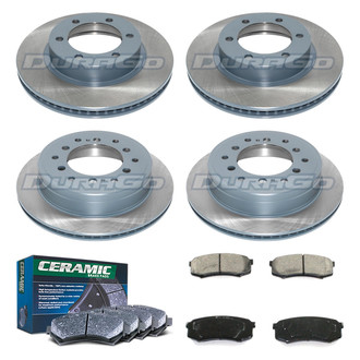 DuraGo® - Titanium Series Plain Front and Rear Brake Kit with Ceramic Pads