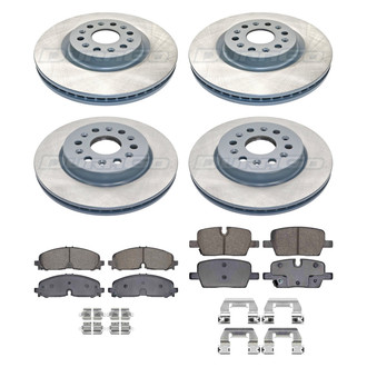DuraGo® - Titanium Series 1-Piece Plain Brake Kit with Ceramic Brake Pads
