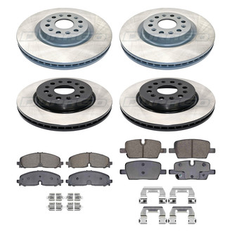 DuraGo® - Titanium Series Plain Brake Kit with Ceramic Pads