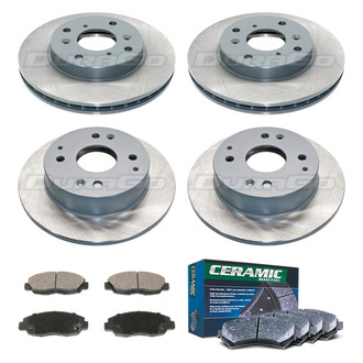 DuraGo® - Titanium Series Plain Front and Rear Brake Kit with Ceramic Pads