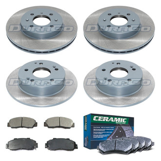 DuraGo® - Titanium Series Plain Front and Rear Brake Kit with Ceramic Pads