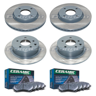 DuraGo® - Titanium Series Plain Front and Rear Brake Kit with Ceramic Pads