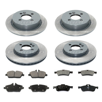 DuraGo® - Titanium Series Plain Front and Rear Brake Kit with Ceramic Pads