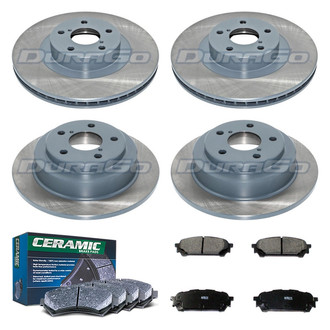 DuraGo® - Titanium Series Plain Front and Rear Brake Kit with Ceramic Pads
