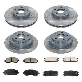 DuraGo® - Titanium Series Plain Front and Rear Brake Kit with Ceramic Pads