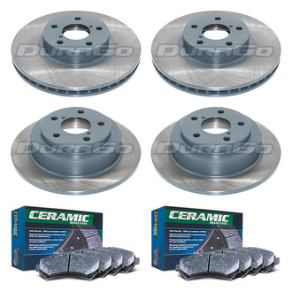 DuraGo® - Titanium Series Plain Front and Rear Brake Kit with Ceramic Pads