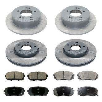 DuraGo® - Titanium Series Plain Front and Rear Brake Kit with Ceramic Pads