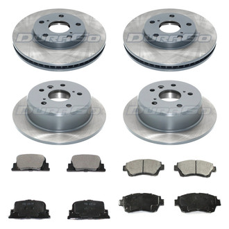DuraGo® - Titanium Series Plain Front and Rear Brake Kit with Ceramic Pads