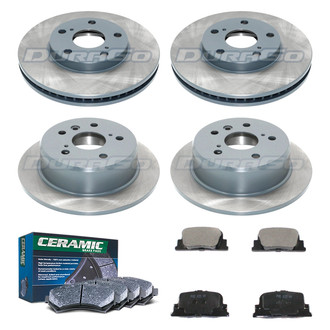 DuraGo® - Titanium Series Plain Front and Rear Brake Kit with Ceramic Pads