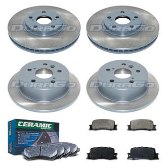 DuraGo® - Titanium Series Plain Front and Rear Brake Kit with Ceramic Pads