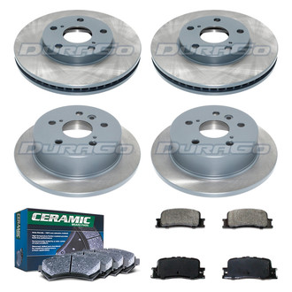 DuraGo® - Titanium Series Plain Front and Rear Brake Kit with Ceramic Pads