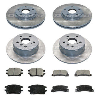 DuraGo® - Titanium Series Plain Front and Rear Brake Kit with Ceramic Pads