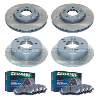 DuraGo® - Titanium Series Plain Front and Rear Brake Kit with Ceramic Pads