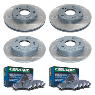 DuraGo® - Titanium Series Plain Front and Rear Brake Kit with Ceramic Pads