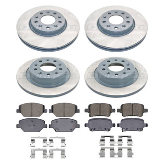DuraGo® - Titanium Series 1-Piece Plain Brake Kit with Ceramic Brake Pads