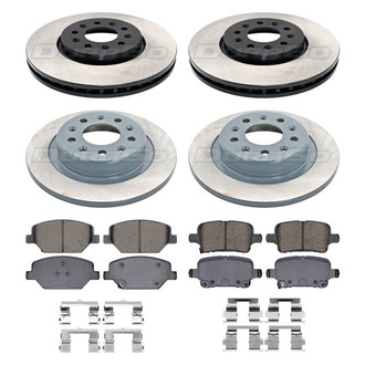 DuraGo® - Titanium Series Plain Front and Rear Brake Kit with Ceramic Pads