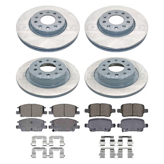 DuraGo® - Titanium Series Plain Front and Rear Brake Kit with Ceramic Pads