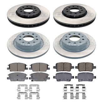 DuraGo® - Titanium Series Plain Front and Rear Brake Kit with Ceramic Pads
