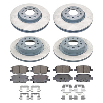 DuraGo® - Titanium Series Plain Front and Rear Brake Kit with Ceramic Pads
