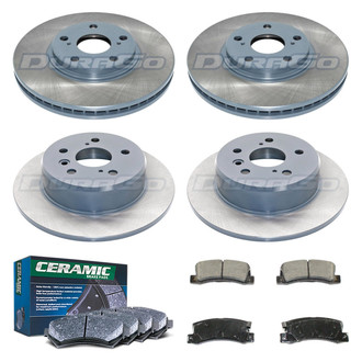 DuraGo® - Titanium Series Plain Front and Rear Brake Kit with Ceramic Pads