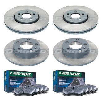 DuraGo® - Titanium Series Plain Front and Rear Brake Kit with Ceramic Pads