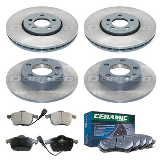 DuraGo® - Titanium Series Plain Front and Rear Brake Kit with Ceramic Pads