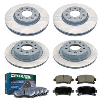 DuraGo® - Titanium Series Plain Front and Rear Brake Kit with Ceramic Pads