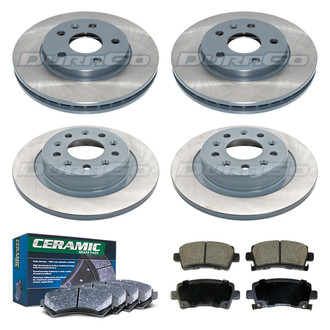 DuraGo® - Titanium Series Plain Front and Rear Brake Kit with Ceramic Pads