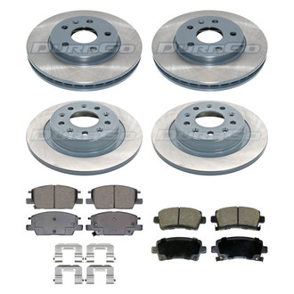DuraGo® - Titanium Series Plain Front and Rear Brake Kit with Ceramic Pads