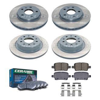 DuraGo® - Titanium Series Plain Front and Rear Brake Kit with Ceramic Pads