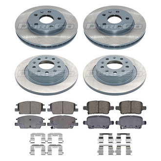 DuraGo® - Titanium Series Plain Front and Rear Brake Kit with Ceramic Pads