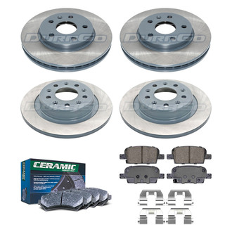 DuraGo® - Titanium Series Plain Front and Rear Brake Kit with Ceramic Pads