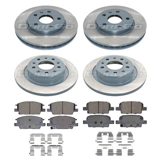 DuraGo® - Titanium Series Plain Front and Rear Brake Kit with Ceramic Pads